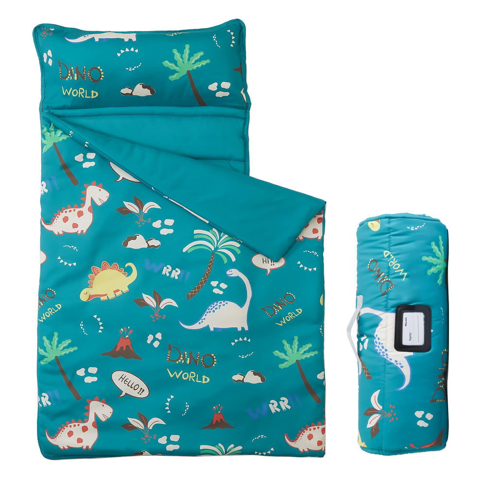 MORAIS toddler nap mat with dinosaur pattern provides cozy preschool naptime