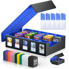 MORCCO 5-row storage box opened to reveal organized card racks for easy access.