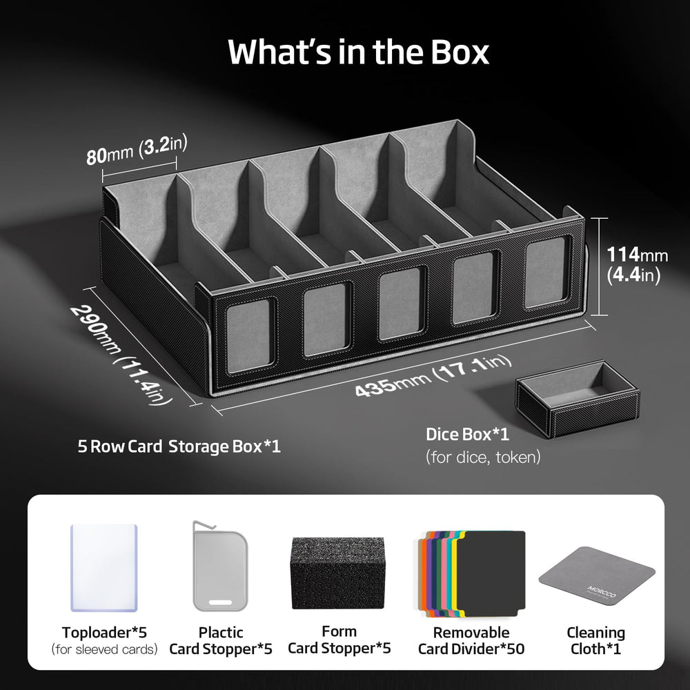 MORCCO dice box stores tokens and accessories securely.