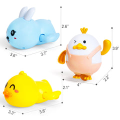 MOREDOTS Easter bath toy duck wind-up swims, keeps little ones entertained.