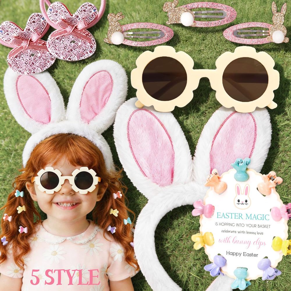 MOREDOTS bunny headband with plush comfort for kids