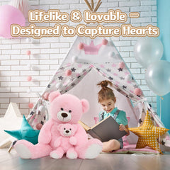 MorisMos bedtime-snuggle teddy bear pink-friendly plush for cozy evenings