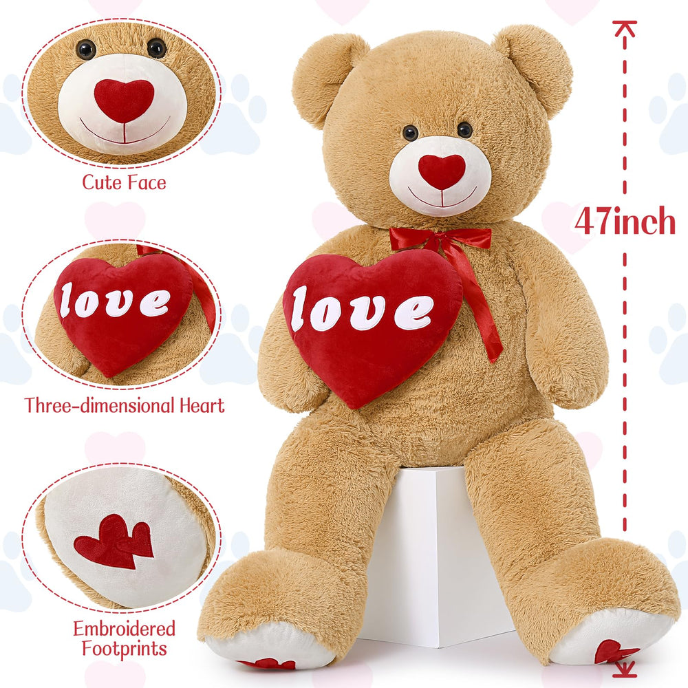 MorisMos brown giant teddy provides a warm centerpiece for any room
