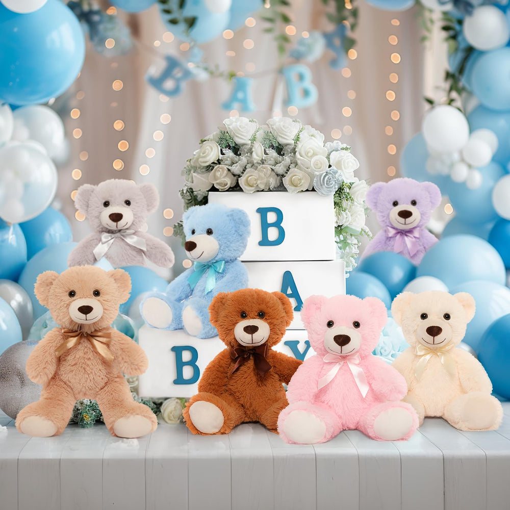 MorisMos 14in dark brown teddy bear classic companion for gifting.