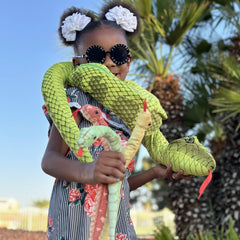MorisMos giant snake serves as a decorative prop for rooms and events.