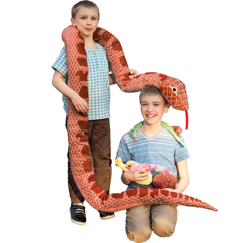 MorisMos giant snake mommy plush with babies, ideal for imaginative play.