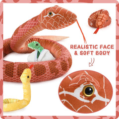 MorisMos giant snake plush features soft PP cotton texture for comfort