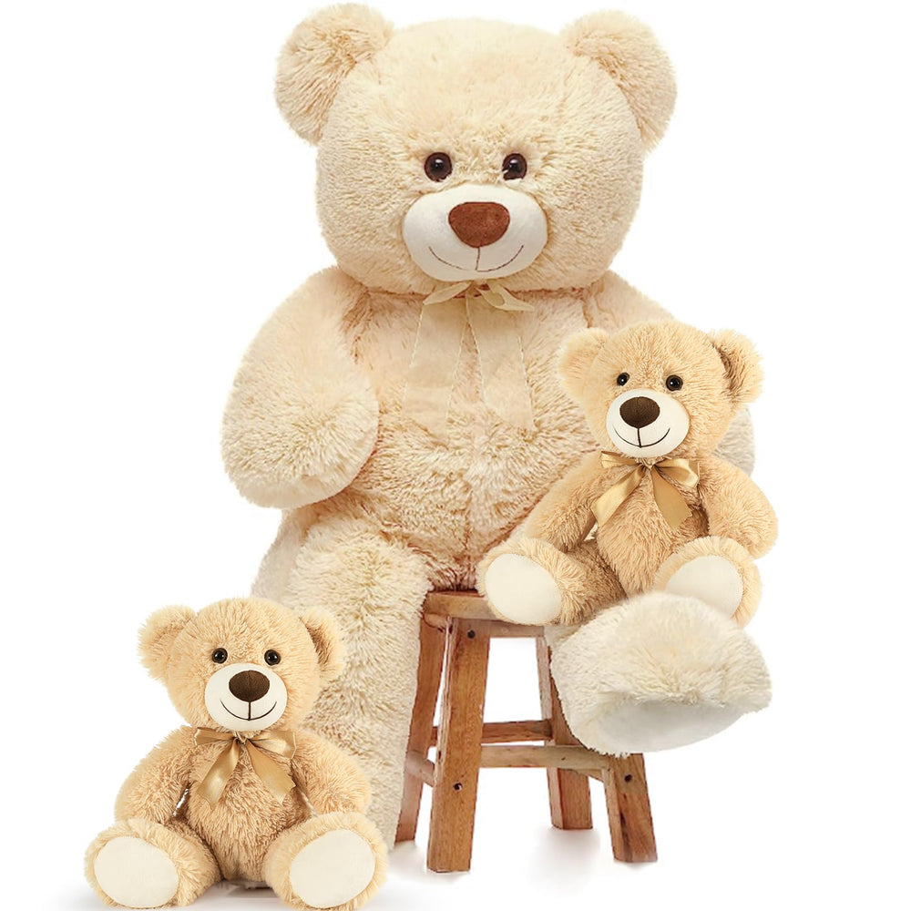 MorisMos giant mommy bear with babies ready for nursery decor and cuddles.