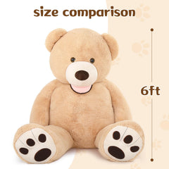 MorisMos brown color giant teddy bear plush for timeless appeal