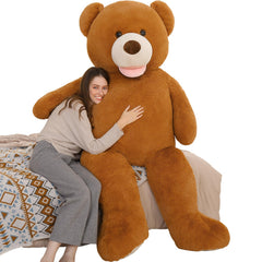 MorisMos giant teddy bear soft plush fabric enables plush, comforting snuggles.