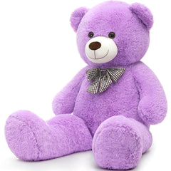 MorisMos giant teddy face close-up showing friendly expression for comforting cuddles.