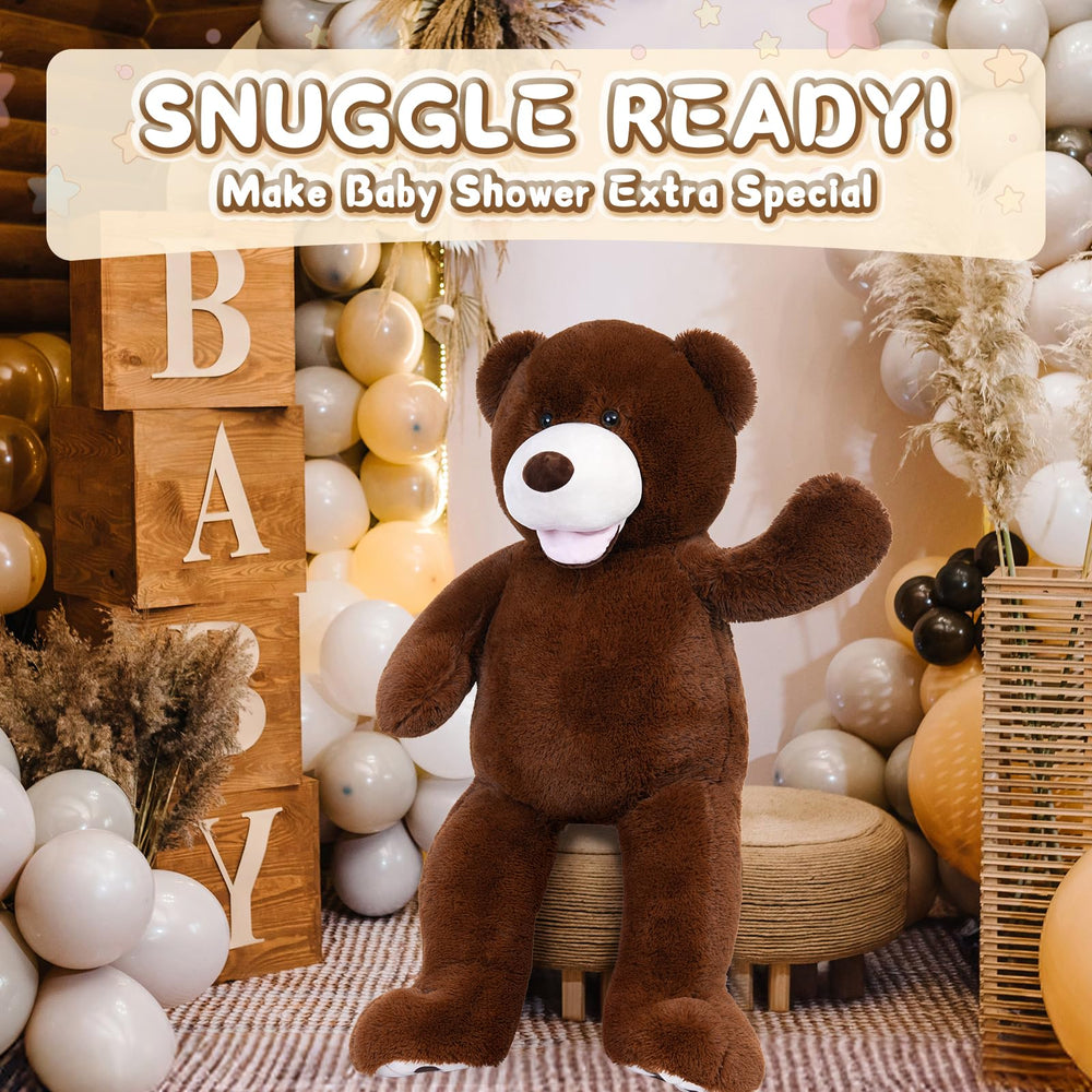 MorisMos oversized teddy bear in hugging pose invites comfort.