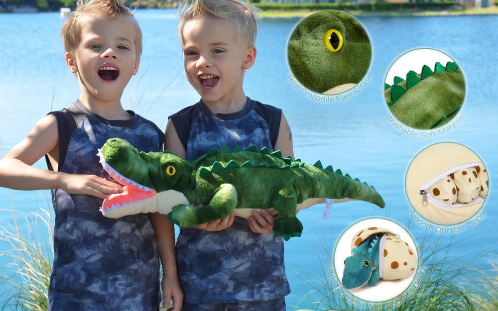 MorisMos plush alligator room decor adds whimsical crocodile charm