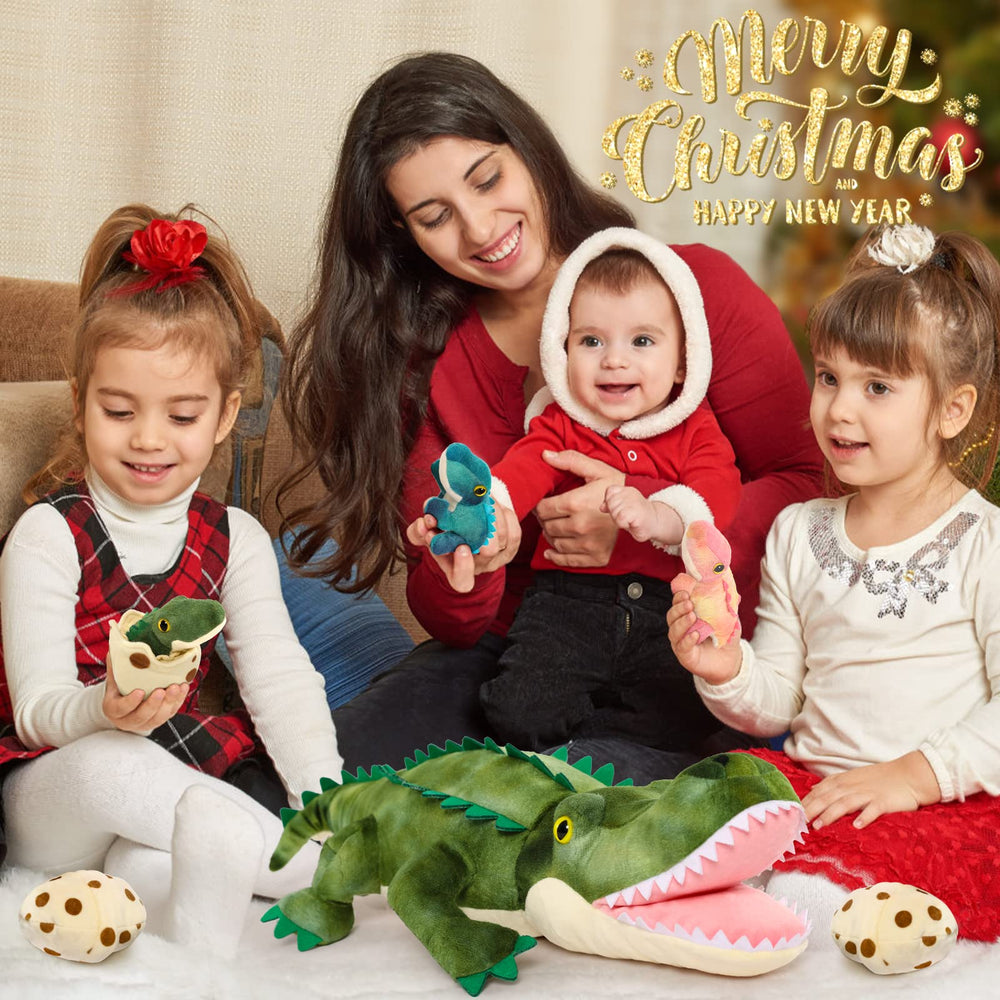 MorisMos plush alligator fabric is washable for easy cleanup after adventures