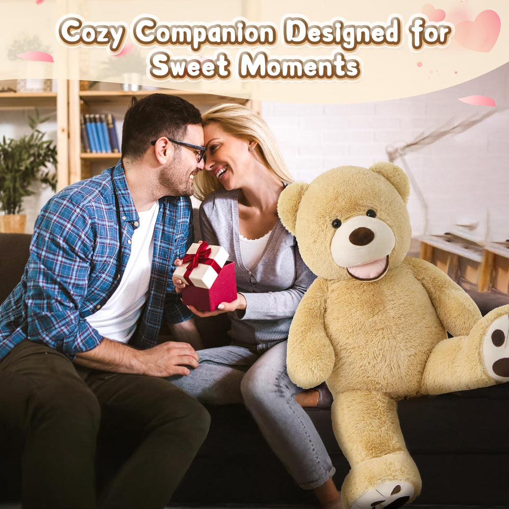 MorisMos Large teddy bear hug pose delivers instant warmth in a child's room