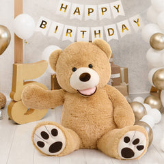 MorisMos 39-inch plush packaging images convey easy unboxing and fluff