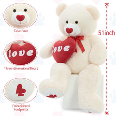 MorisMos teddy bear in bedroom scene, suitable as a romantic gift centerpiece