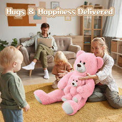 MorisMos ultra-plush hypoallergenic fur teddy for gentle hugs and kid spaces