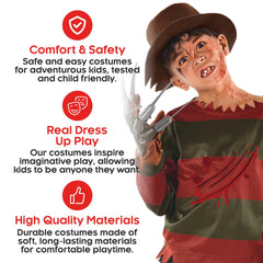 Morph Nightmare Killer costume layout displays a complete set for quick dressing.