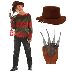 Morph Nightmare Killer top showcases rustic stripes for a bold, spooky look.