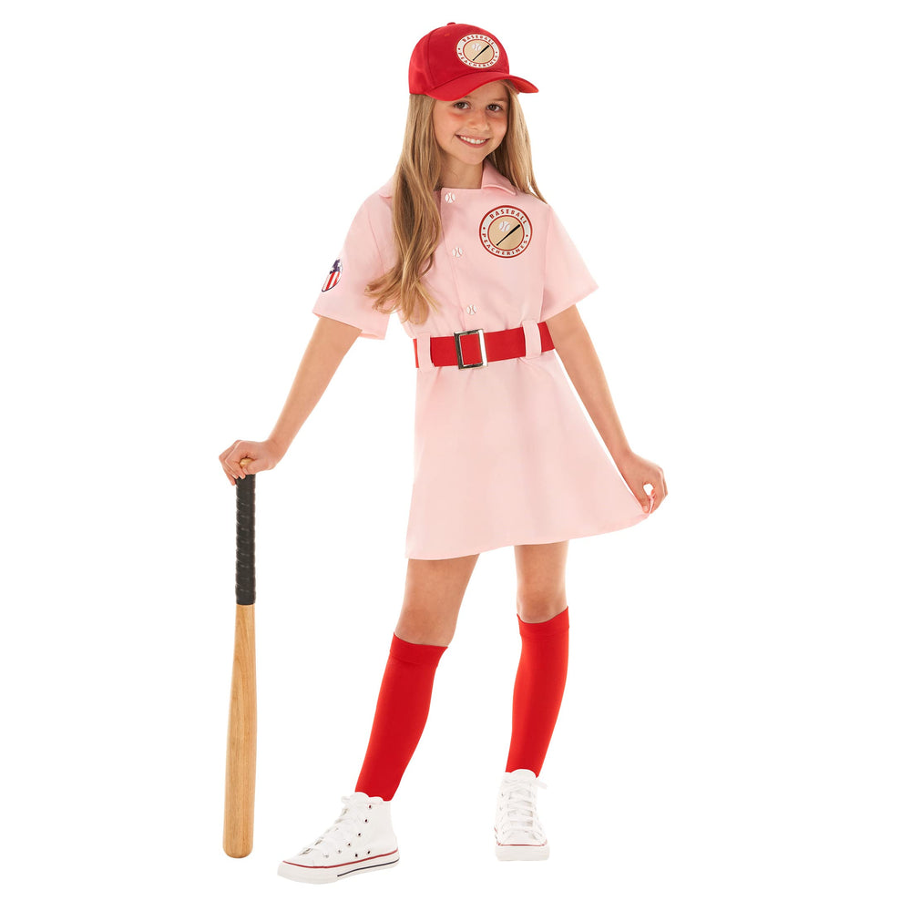 Morph pink baseball costume belt adds authentic color detail for outfits