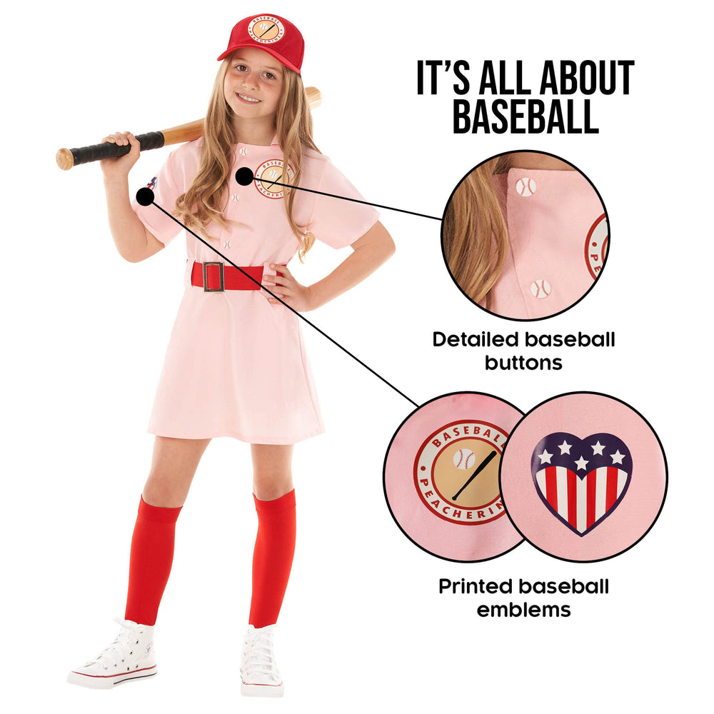Morph pink baseball costume socks for secure, comfortable movement