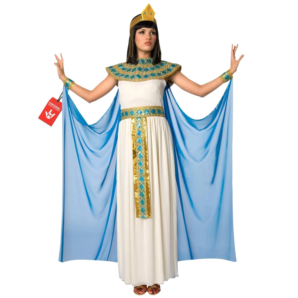Morph Women's Blue Cleopatra costume dress shines at parties for bold Egyptian royalty looks