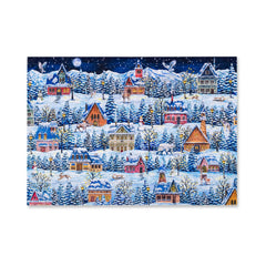 Mosaic Puzzles Winter Village Wanderers box front shows festive artwork for a cozy gift experience.