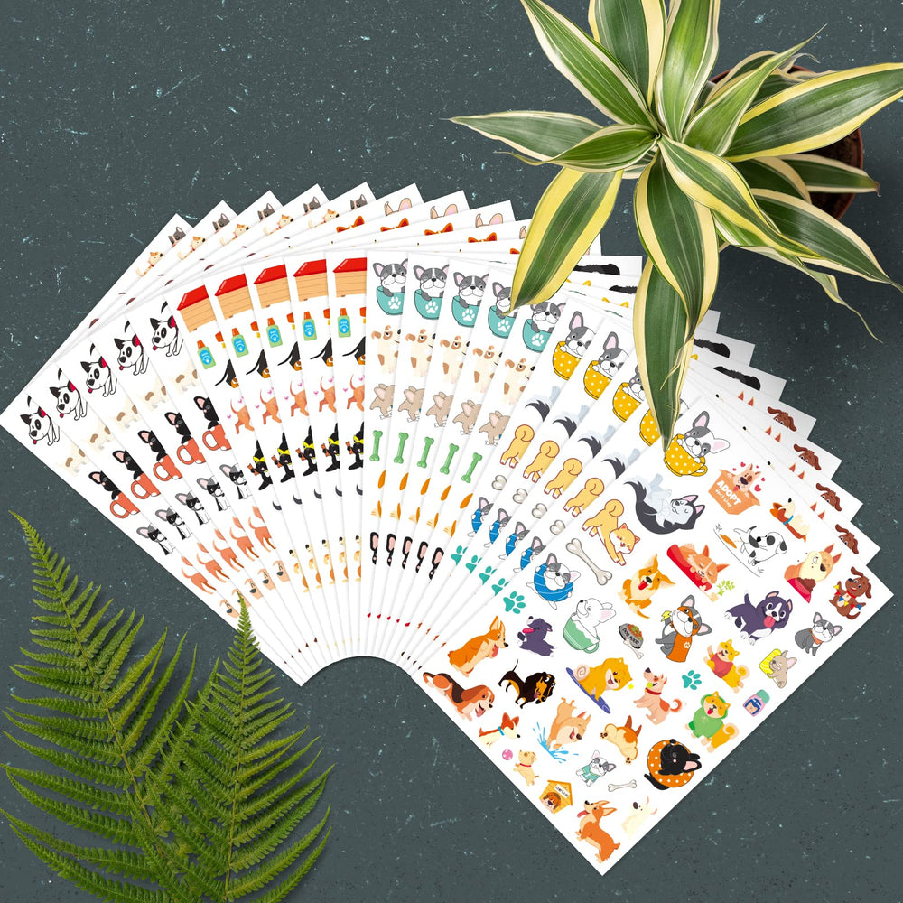 MoShining dog stickers gift wrap decorate gift bags with whimsy.