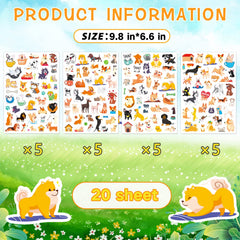 MoShining dog stickers invitations decorate cards with playful charm.