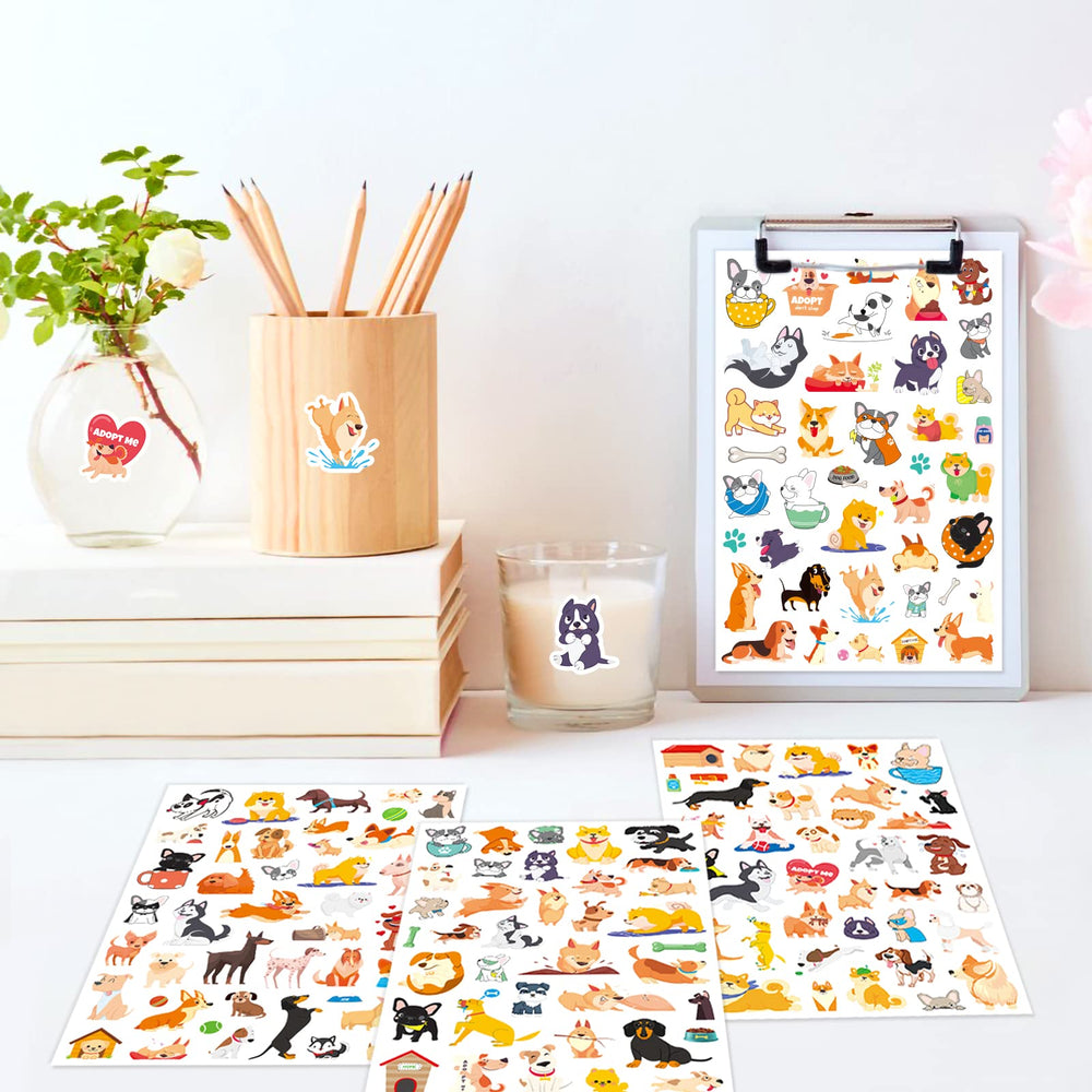 MoShining dog stickers scrapbook decor amplify memories on pages.