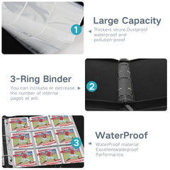Removable 40-sleeve pages simplify replacements and customization.