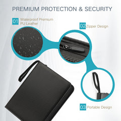 Double-sided pockets maximize storage while keeping cards easy to browse.
