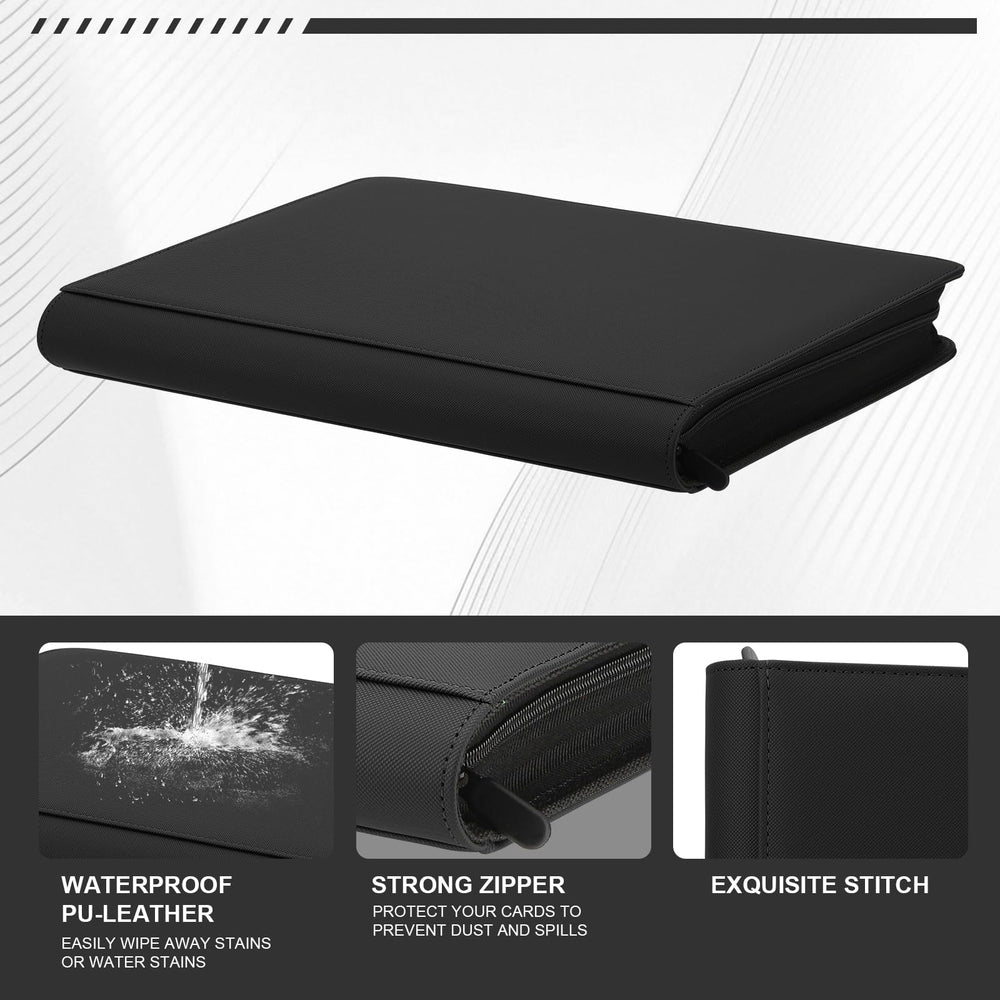 MOSLA Binder interior with suede lining for premium card protection.