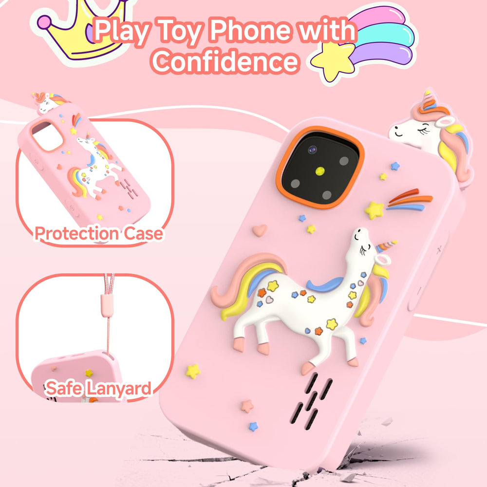MOTCTQVD Kids Phone durable case protects during travel and play.