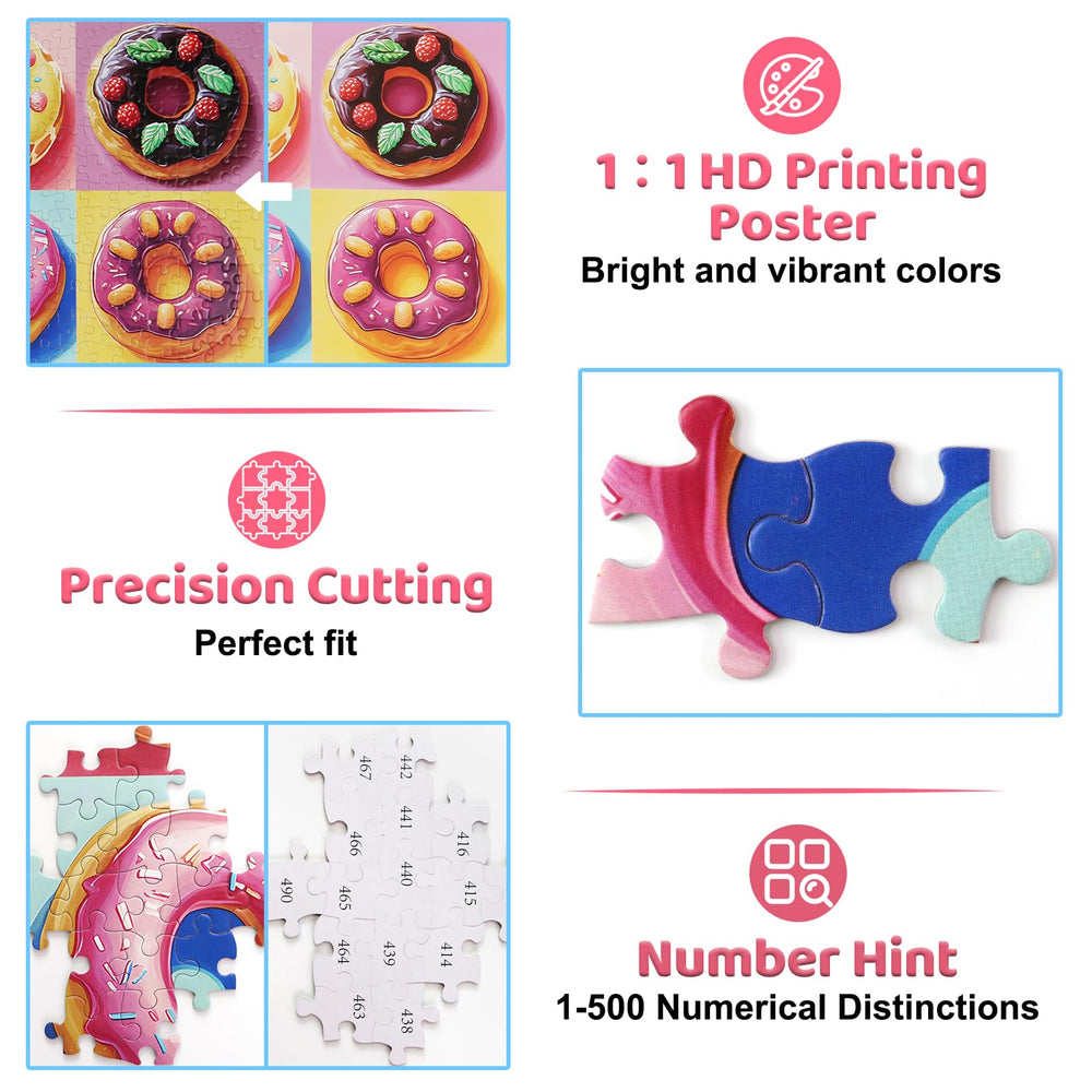 Motiloo donuts puzzle box and poster included to reference while solving.