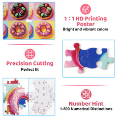 Motiloo donuts puzzle box and poster included to reference while solving.