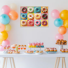 Motiloo donuts puzzle close-up with sprinkles and toppings for engaging concentration.
