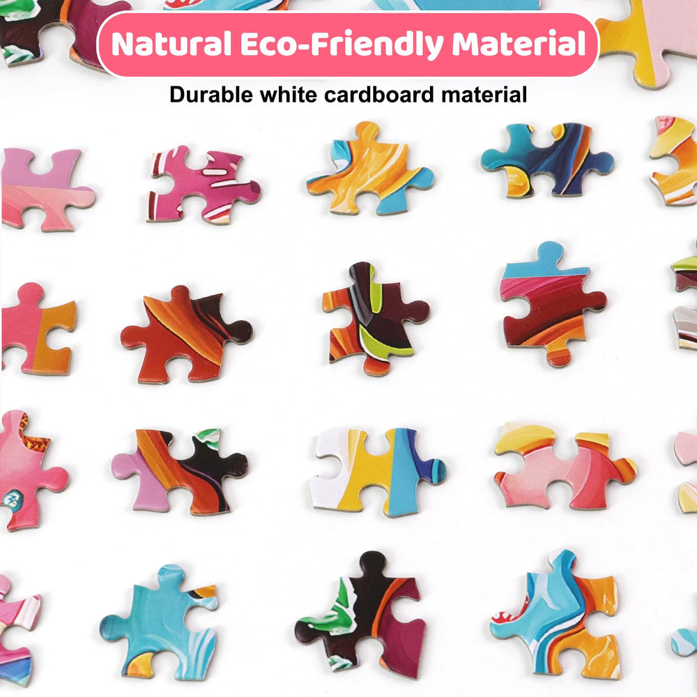 Motiloo donuts puzzle smooth die-cut edges protect fingers during assembly.