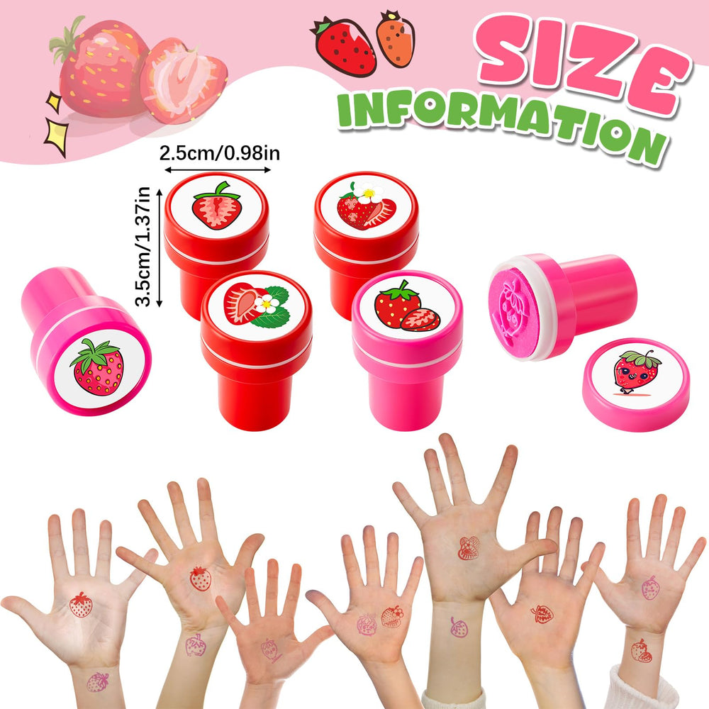 MotiMind mini self-inking strawberry stamps deliver quick, clean patterns for kids' crafts