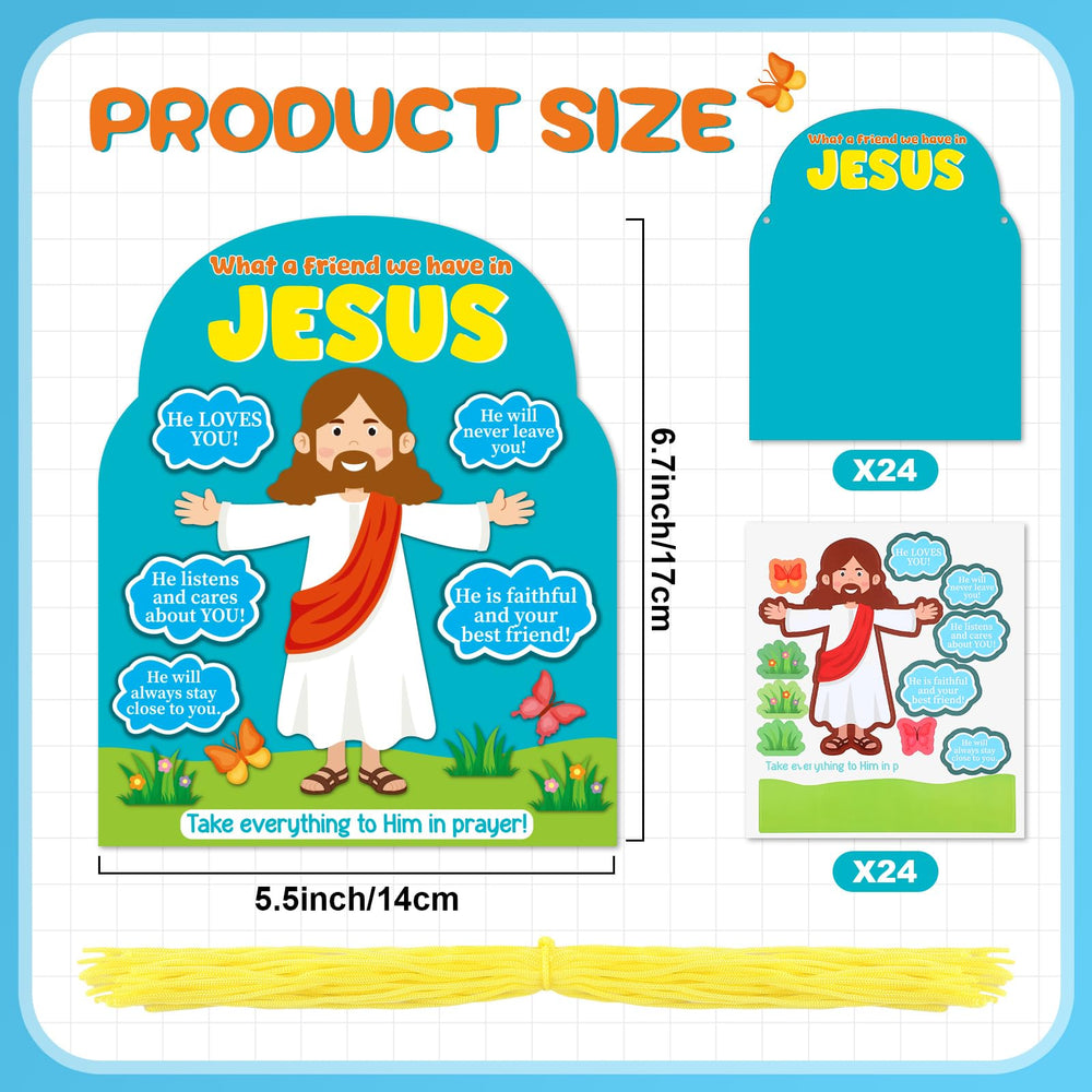 Motipuns Jesus craft with arms outstretched ready for personal inscriptions.