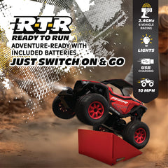Jump ramp included with Motor Dayz RC car for quick stunts
