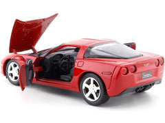 Motormax Corvette C6 red engine compartment detail for close-up viewing.