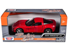 Motormax Corvette C6 red packaging box keeps the model safe.