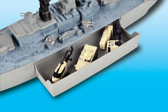 Motormax USS Giant Battleship with diecast tanks for dynamic play sessions