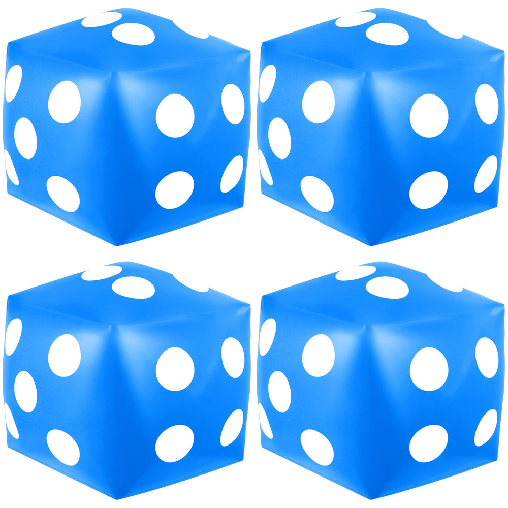 Mototo four jumbo inflatable dice for blue dotted indoor and outdoor play