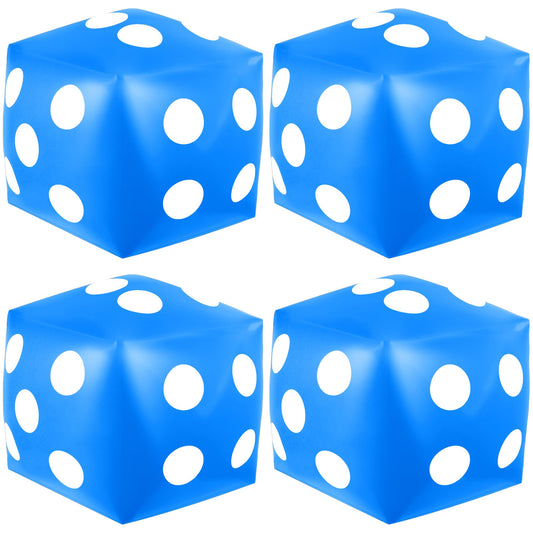 Mototo four jumbo inflatable dice for blue dotted indoor and outdoor play
