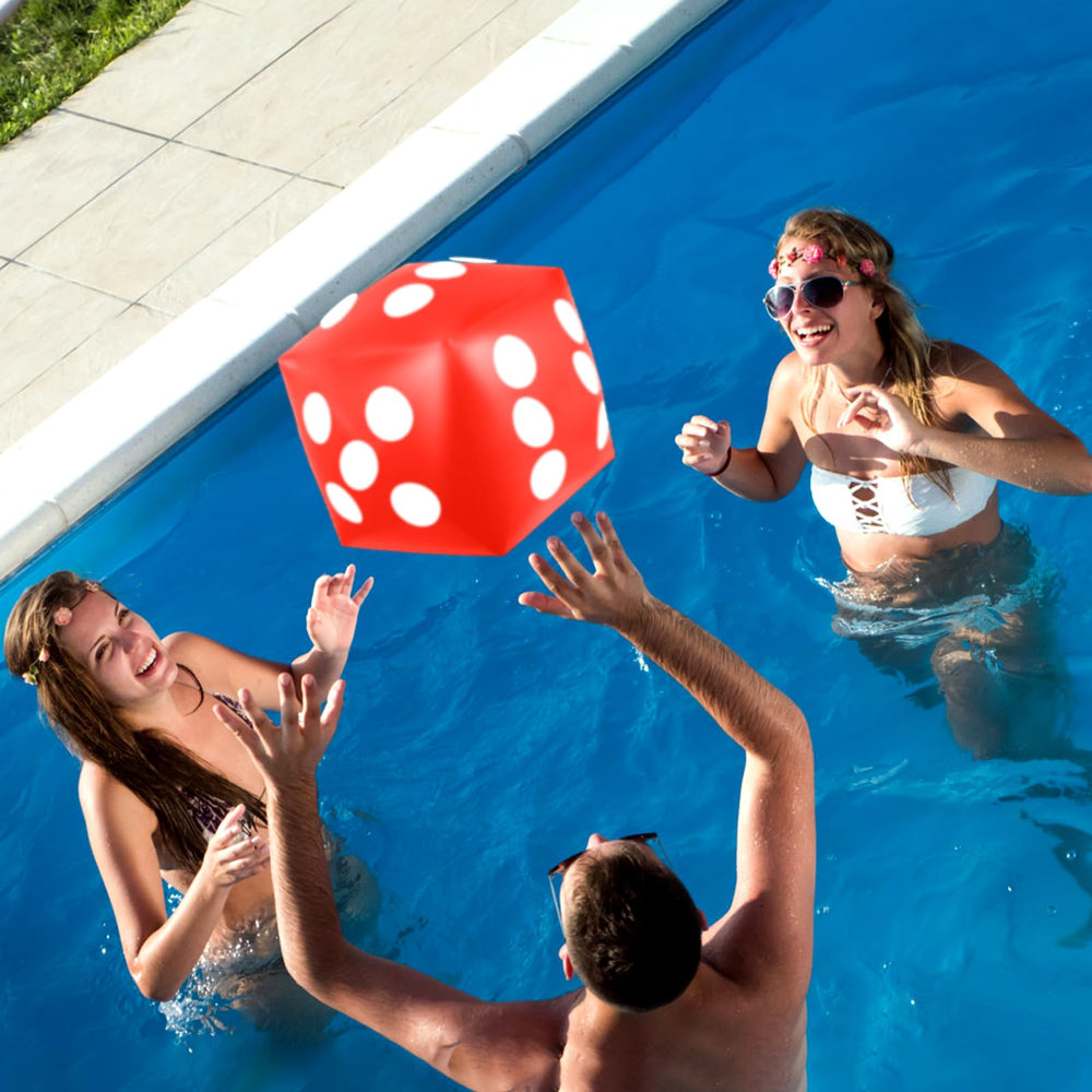 Mototo dice for pool party setup and water play.