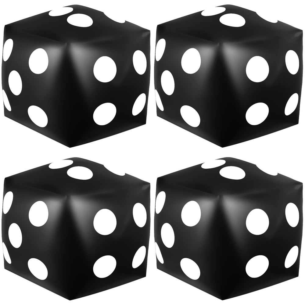 Mototo four-pieces jumbo inflatable dice front view for indoor and outdoor games.