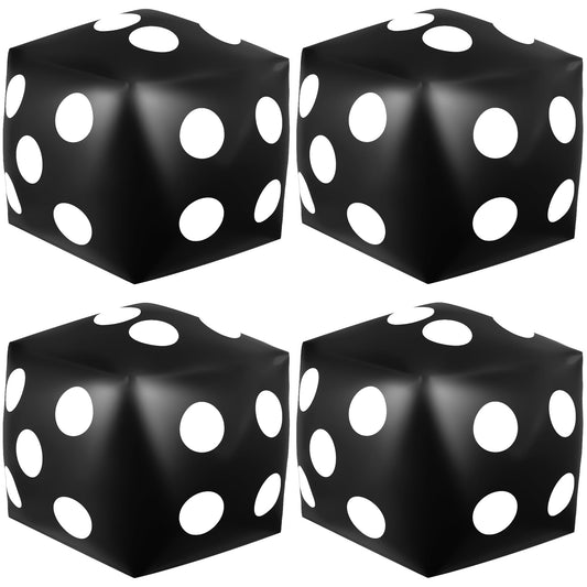 Mototo four-pieces jumbo inflatable dice front view for indoor and outdoor games.